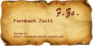 Fernbach Zsolt névjegykártya