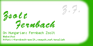 zsolt fernbach business card